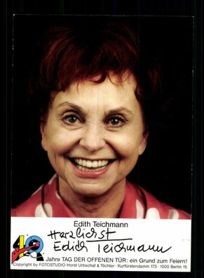 Edith Teichmann Autogrammkarte Original Signiert + F 4193