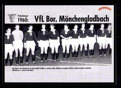 Borussia Mönchengladbach Mannschaftskarte DFB Pokalsieger 1960