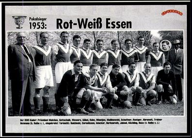 Rot-Weiss Essen Mannschaftskarte DFB Pokalsieger 1953