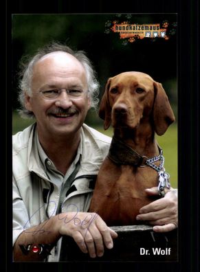 Dr. Wolf Hund Katze Maus Autogrammkarte Original Signiert + F 4104