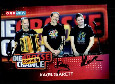 Ka(rl)Barett Die grosse Comedy Chance Autogrammkarte Original Signiert + F 4437