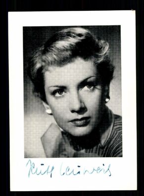 Ruth Leuwerik Autogrammkarte Original Signiert + F 4899