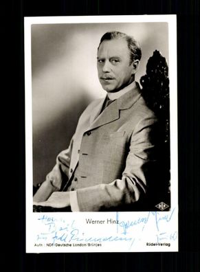 Werner Hinz Rüdel Autogrammkarte Original Signiert + F 2848