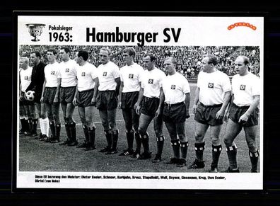 Hamburger SV Mannschaftskarte DFB Pokalsieger 1963