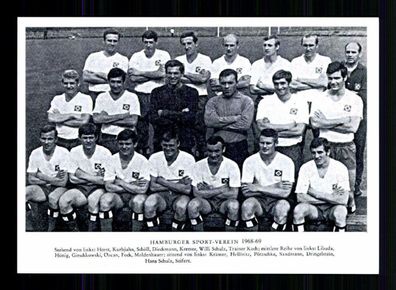 Hamburger SV Mannschaftskarte 1968-69