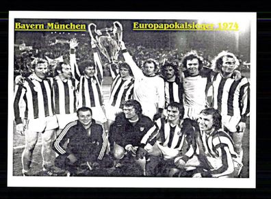 FC Bayern München Mannschaftskarte Europapokal-Sieger 1974
