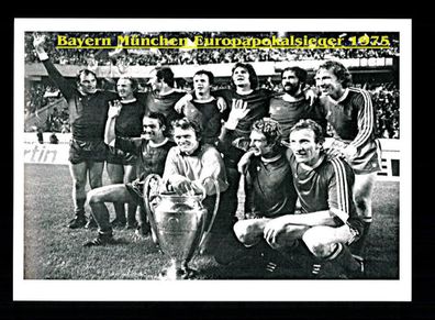 FC Bayern München Mannschaftskarte Europapokal-Sieger 1975 TOP