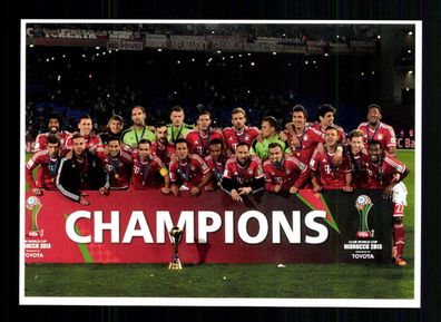 Bayern München Mannschaftskarte Weltpokalsieger Sieger 2013
