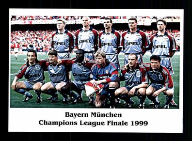 FC Bayern München Mannschaftskarte Champions-League-Finale 1999