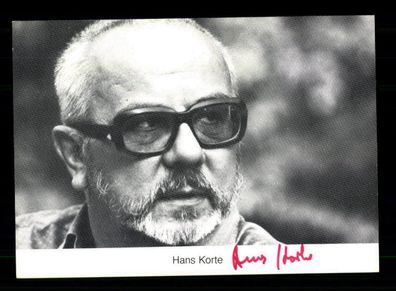 Hans Korte Autogrammkarte Original Signiert + F 4420