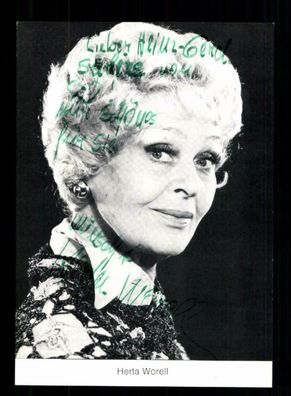 Herta Worell Autogrammkarte Original Signiert + F 4878