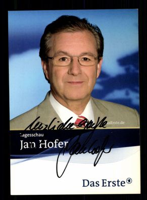 Jan Hofer ARD Autogrammkarte Original Signiert + F 5053