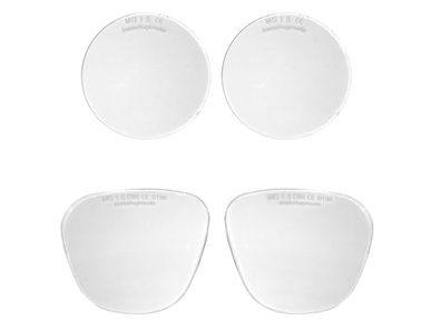 Paar Ersatzgläser Brillengläser Schutzbrille Schutzbrillengläser 62 x 52 / 50 mm