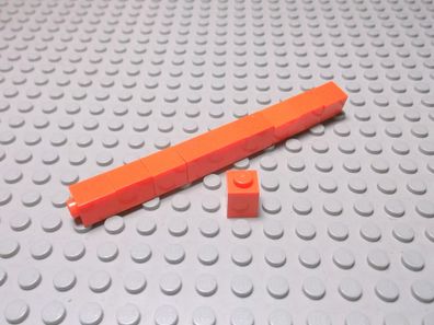 Lego 10 Basic Steine 1x1 hoch orange 3005 Set 9457 7686 20206 8630