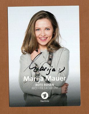 Marija Mauer - ( Rote Rosen ) - persönlich signierte Autogrammkarte (1)