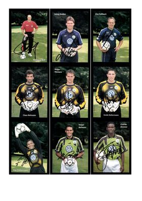 Autogrammkartensatz VFL Wolfsburg 1998-99 33 Karten Original Signiert(895)