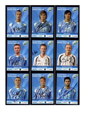 Autogrammkartensatz Chemnitzer FC 2007-08 14 Karten Original Signiert(1376)