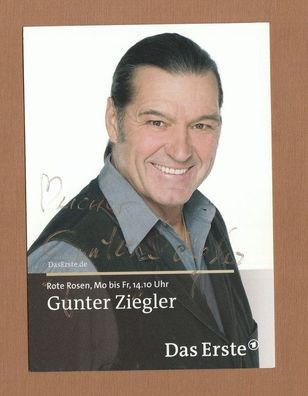 Gunter Ziegler ( deutscher. Schauspieler - Rote Rosen ) - persönlich signiert
