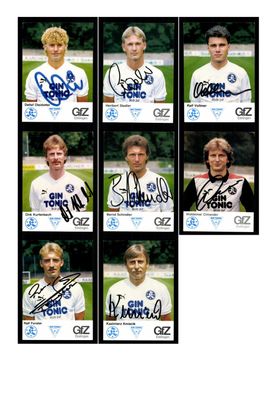 Autogrammkartensatz Stuttgarter Kickers 1986-87 8 Karten Original Signiert(1437)
