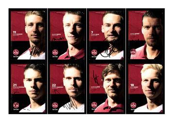 Autogrammkartensatz 1 FC Nürnberg 2014-15 21 Karten Original Signiert(1524)