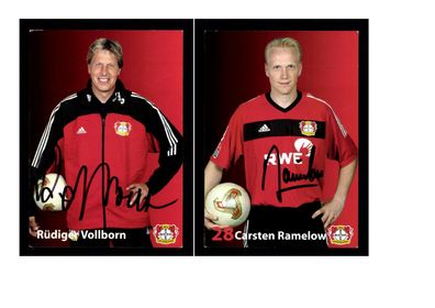 Autogrammkartensatz Bayer Leverkusen 2003-04 5 Karten Original Signiert(1555)