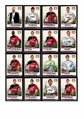 Autogrammkartensatz Bayer Leverkusen 2009-10 28 Karten Original Signiert(166)