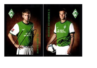 Autogrammkartensatz Werder Bremen 2009-10 6 Karten Original Sign(2290)