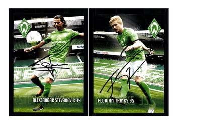 Autogrammkartensatz Werder Bremen 2011-12 6 Karten Original Sign(2298)