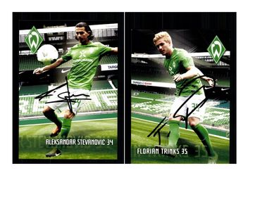 Autogrammkartensatz Werder Bremen 2011-12 5 Karten Original Sign(2302)