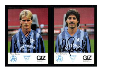 Autogrammkartensatz Stuttgarter Kickers 1988-89 8 Karten Original Sign(2376)