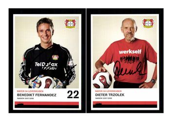 Autogrammkartensatz Bayer Leverkusen 2007-08 6 Karten Original Sign(2513)