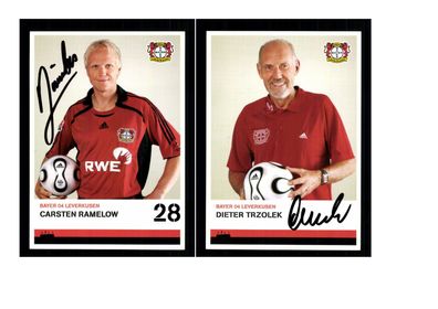 Autogrammkartensatz Bayer Leverkusen 2006-07 7 Karten Original Sign(2521)