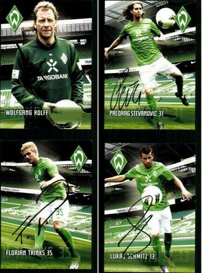Autogrammkartensatz Werder Bremen 2011-12 10 Karten Original Sign(3280)