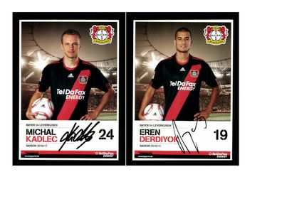 Autogrammkartensatz Bayer Leverkusen 2010-11 9 Karten Original Sign.(3620)