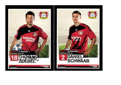 Autogrammkartensatz Bayer Leverkusen 2009-10 12 Karten Original Sign.(3630)