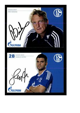 Autogrammkartensatz FC Schalke 04 2008-09 8 Karten Original Sign(3805)