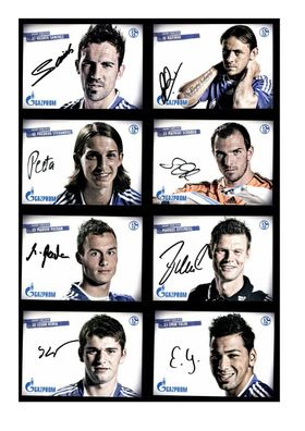 Autogrammkartensatz FC Schalke 04 2009-10 28 Karten Original Sign(3807)