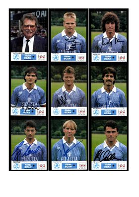 Autogrammkartensatz Stuttgarter Kickers 1989-90 20 Karten Original Signiert(593)