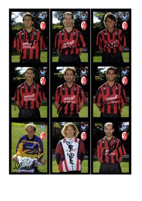 Autogrammkartensatz SC Freiburg 1994-95 13 Karten Original Signiert(814)