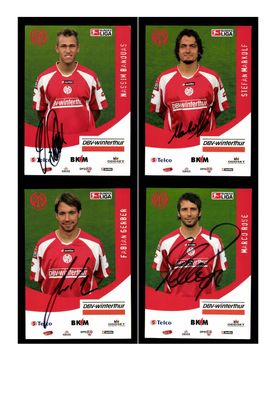 Autogrammkartensatz FSV Mainz 05 2005-06 8 Karten Original Signiert(1249)
