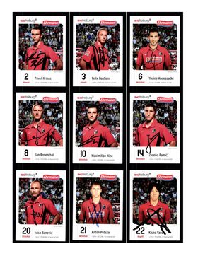 Autogrammkartensatz SC Freiburg 2010-11 14 Karten Original Signiert(1403)