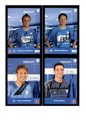 Autogrammkartensatz VFL Bochum 2002-03 4 Karten Original Signiert(1422)