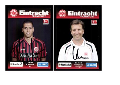 Autogrammkartensatz Eintracht Frankfurt 2012-13 8 Karten Original Sign(1577)