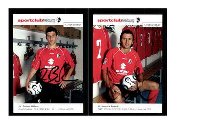 Autogrammkartensatz SC Freiburg 2006-07 12 Karten Original Signiert(1742)