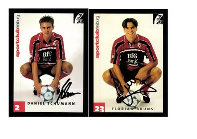 Autogrammkartensatz SC Freiburg 2000-01 21 Karten Original Signiert(1796)