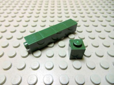 Lego 5 Basic Steine 1x1 hoch dunkelgrün 3005 Set 9472 7930 10194 10211