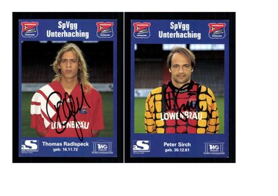 Autogrammkartensatz SpVgg Unterhaching 1995-96 7 Karten Original Sign(2189)