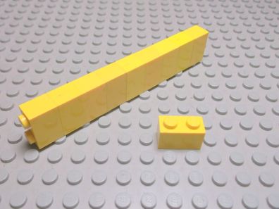Lego 10 Basic Steine 1x2 hoch gelb 3004 Set 391 6641 7131 8862 183 6398