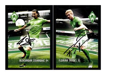 Autogrammkartensatz Werder Bremen 2011-12 5 Karten Original Sign(2301)
