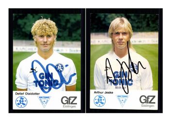 Autogrammkartensatz Stuttgarter Kickers 1986-87 5 Karten Original Sign(2357)